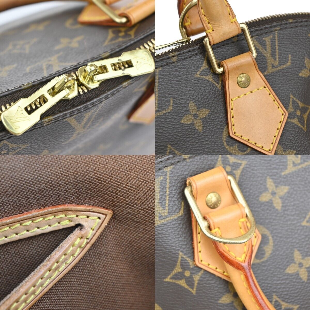 Louis Vuitton Alma Brown Canvas Hand Bag