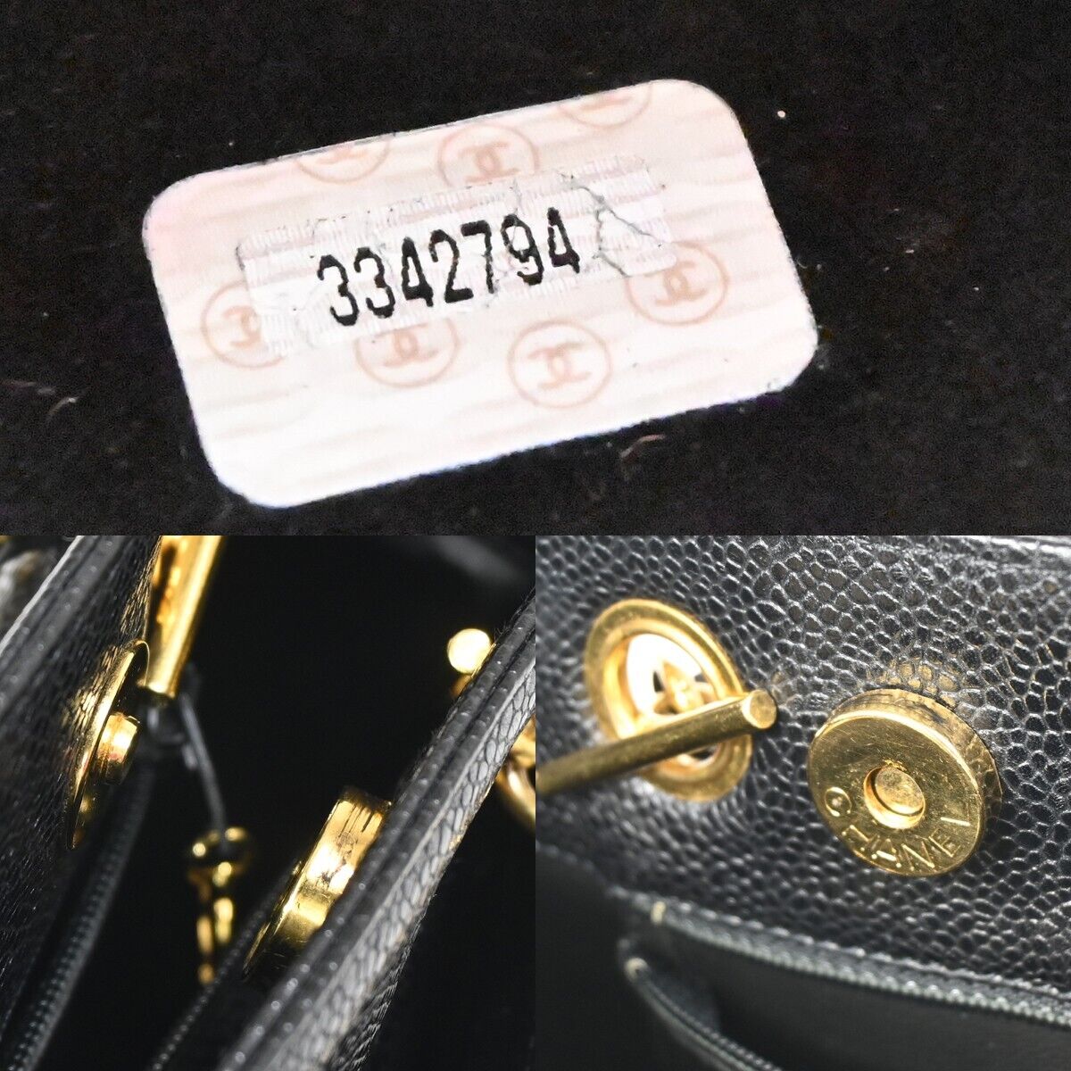 Chanel Logo CC Black Leather Shoulder Bag