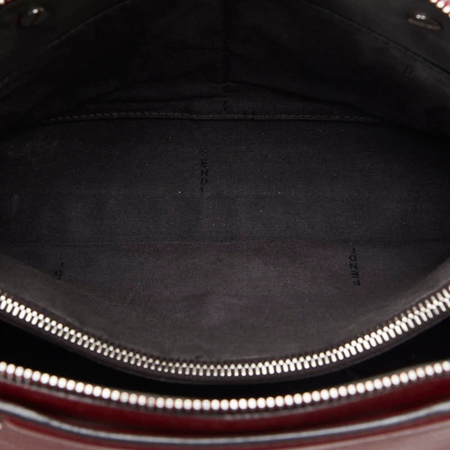 Fendi By the way Medium Burgundy Leather Hand Bag