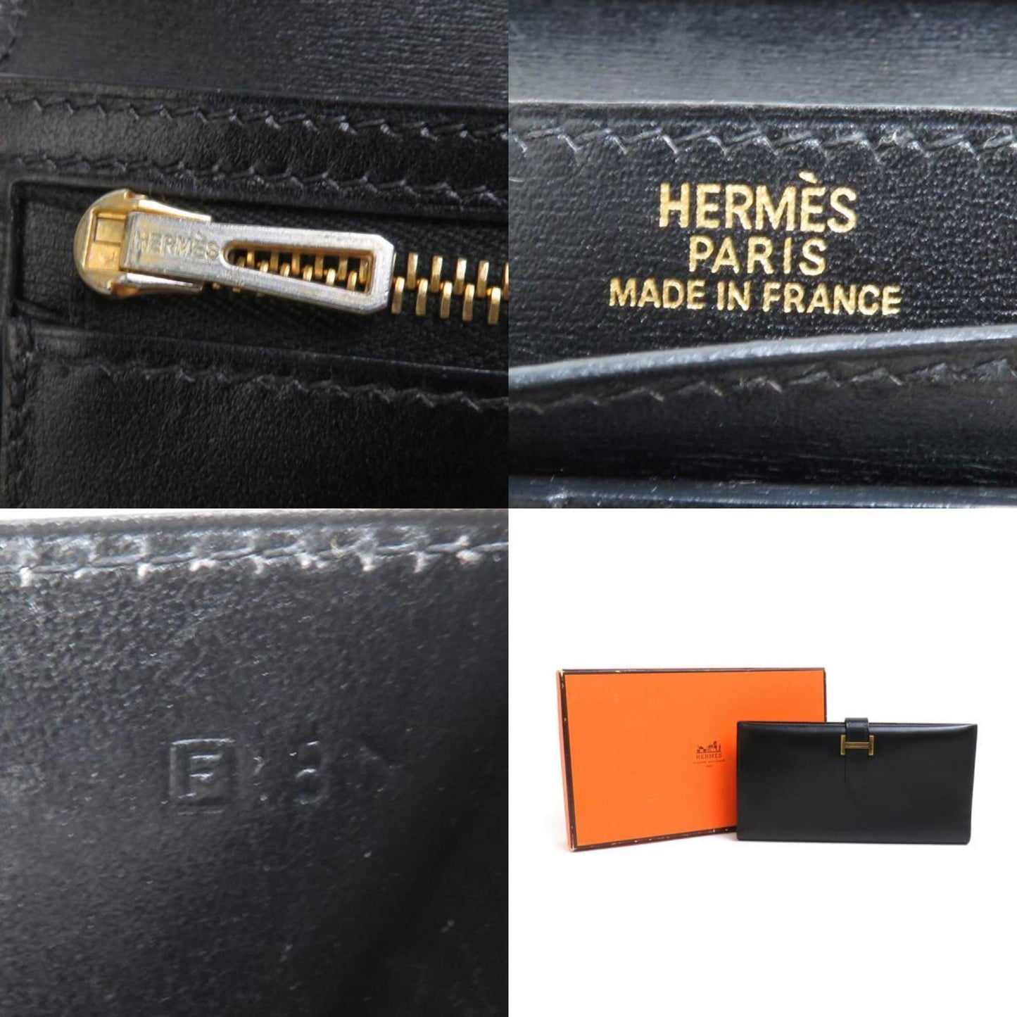 Hermès Béarn Black Leather Wallet Accessories