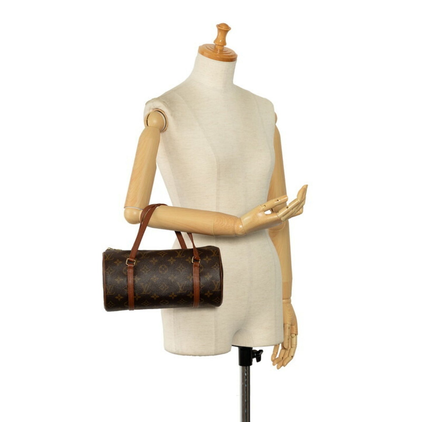 Louis Vuitton Papillon 26 Brown Canvas Shoulder Bag