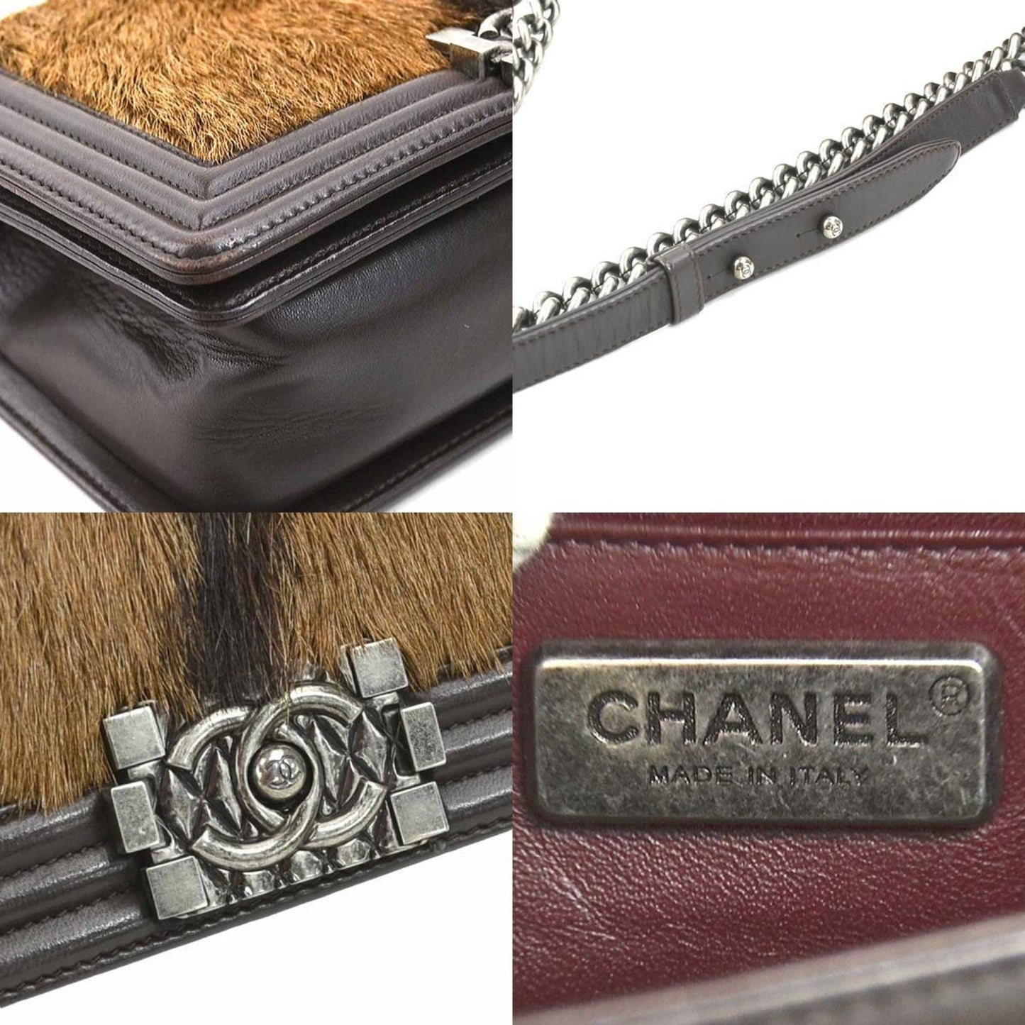 Chanel Boy Brown Calfskin Shoulder Bag