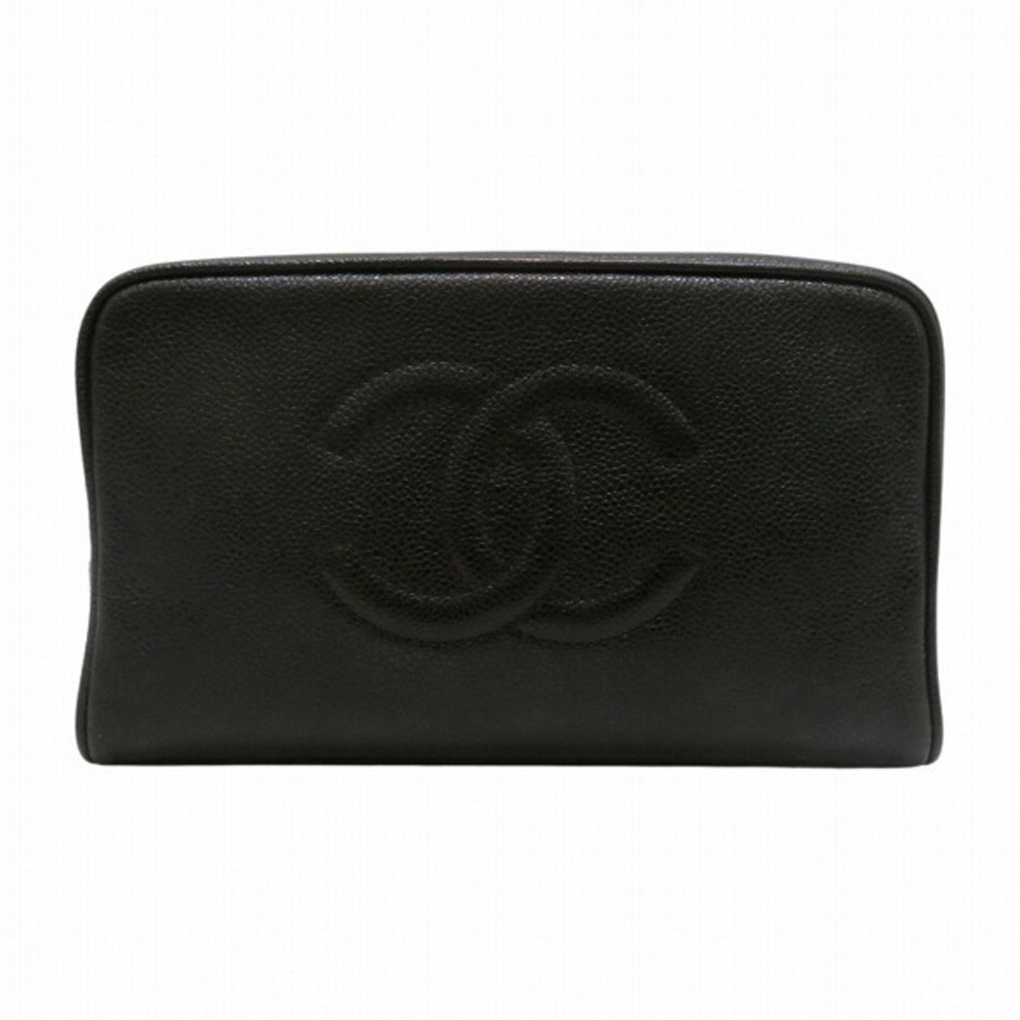 Chanel Chanel Black Leather Clutch Bag