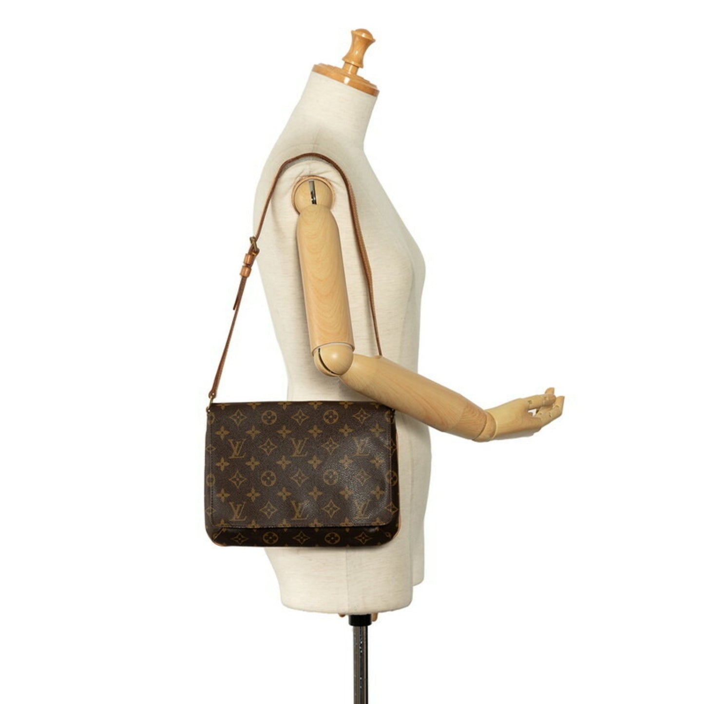 Louis Vuitton Musette Tango Brown Canvas Shoulder Bag