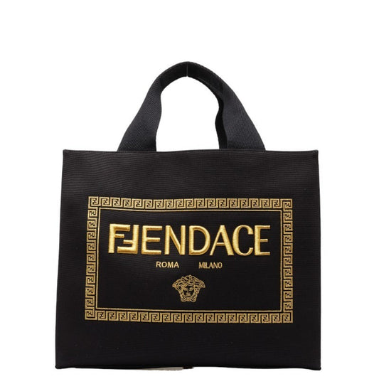 Fendi -- Black Canvas Tote Bag