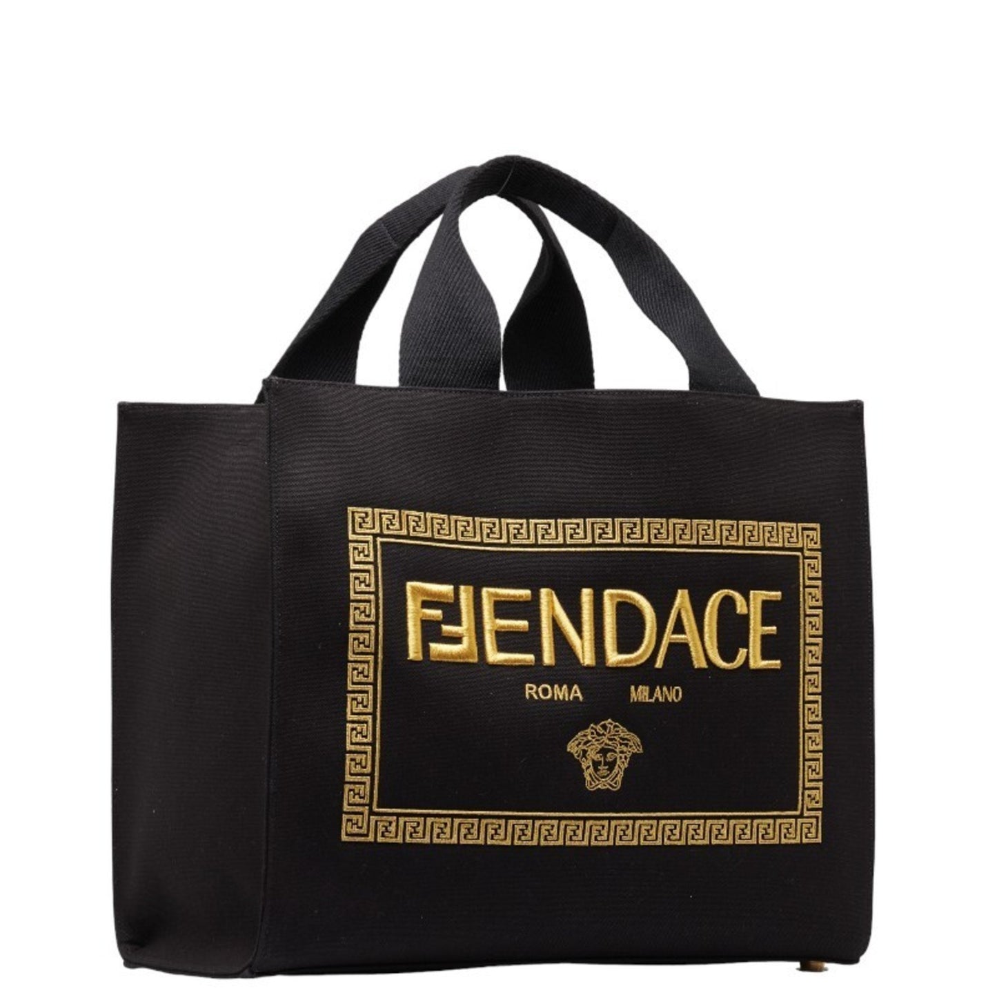 Fendi -- Black Canvas Tote Bag