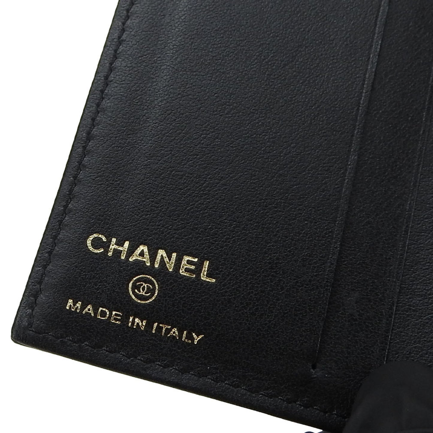 Chanel Black Calfskin Wallet Accessories