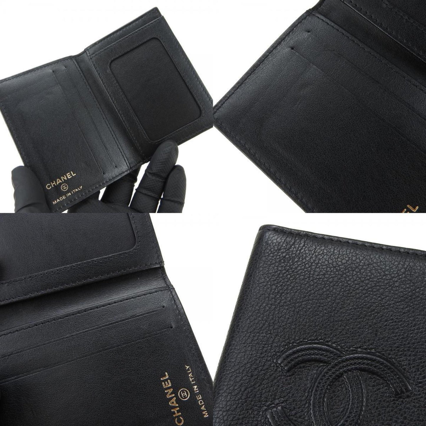 Chanel Black Calfskin Wallet Accessories