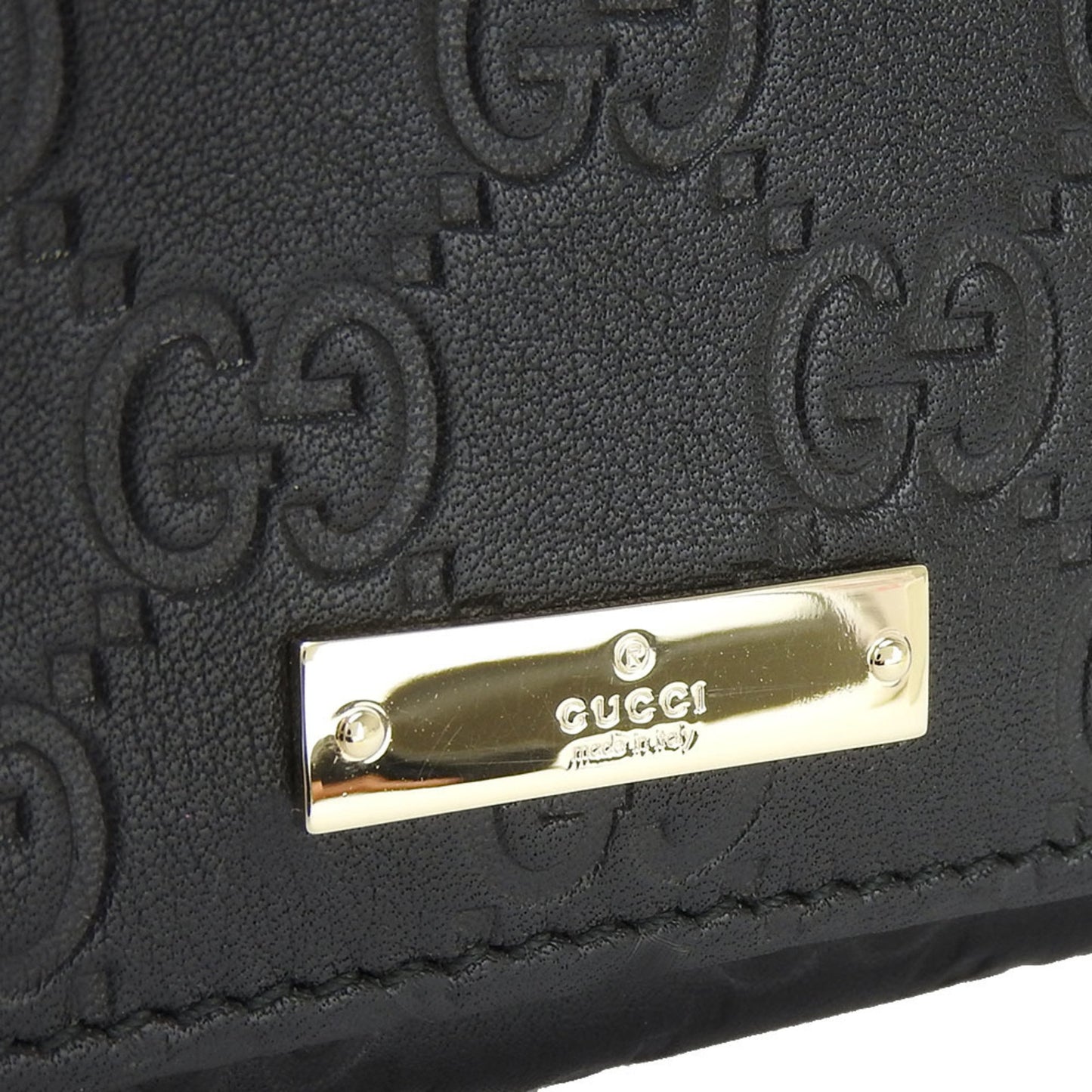 Gucci Guccissima Black Leather Wallet Accessories