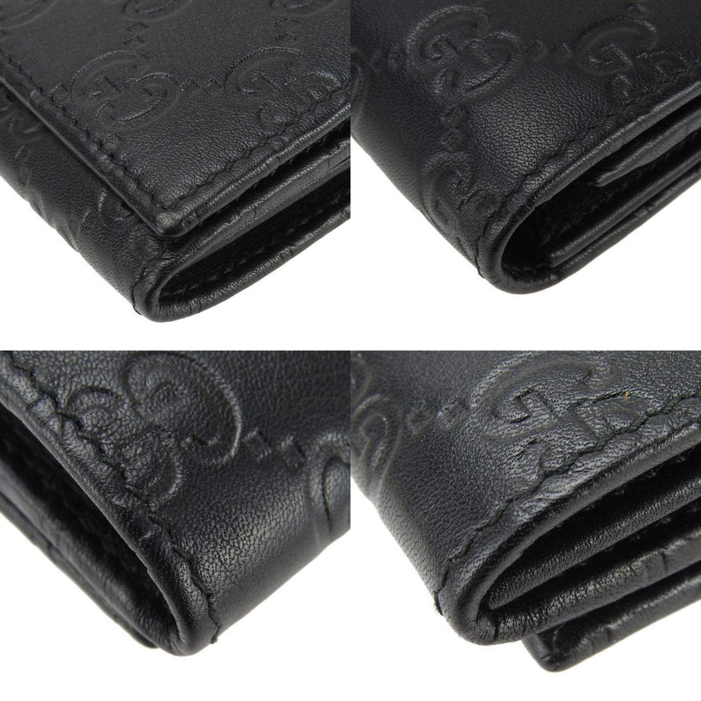 Gucci Guccissima Black Leather Wallet Accessories