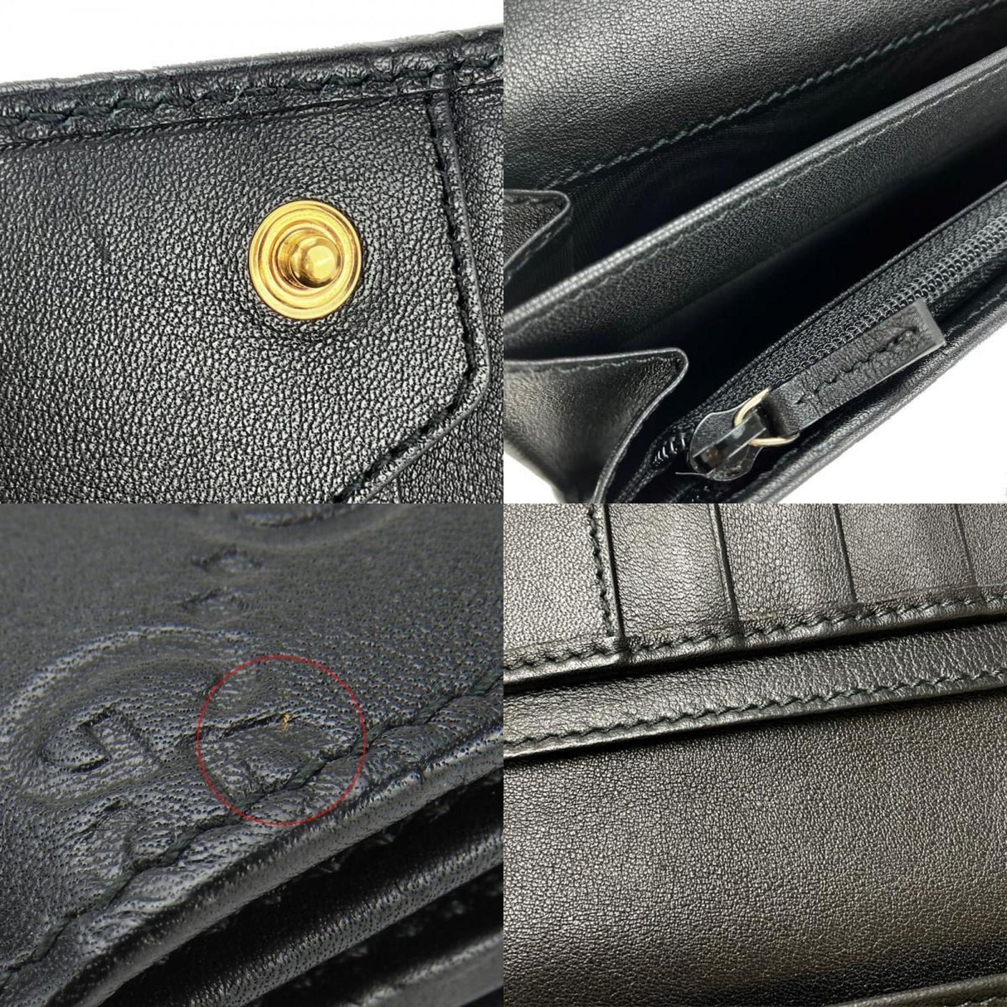 Gucci Guccissima Black Leather Wallet Accessories