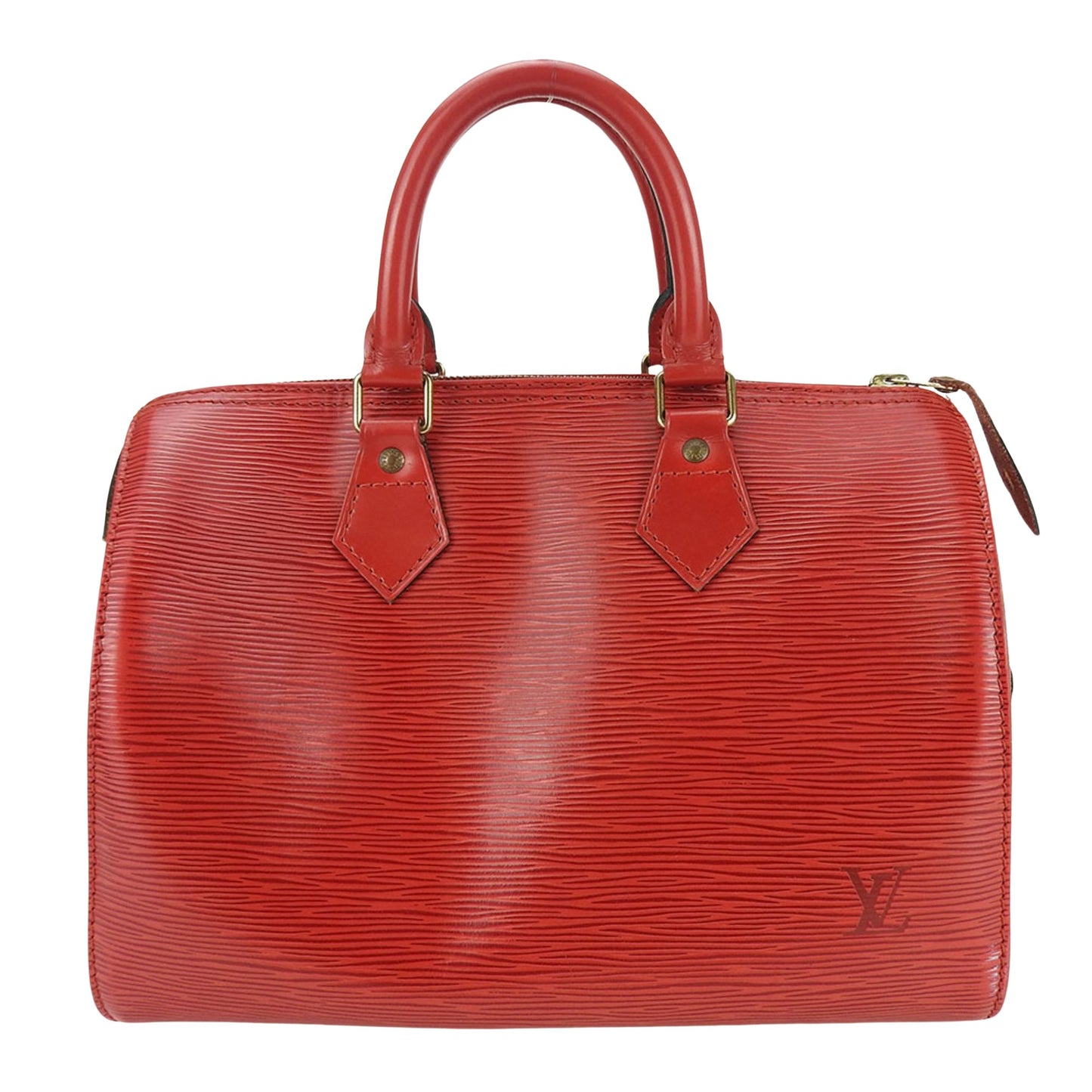 Louis Vuitton Speedy 30 Red Leather Hand Bag