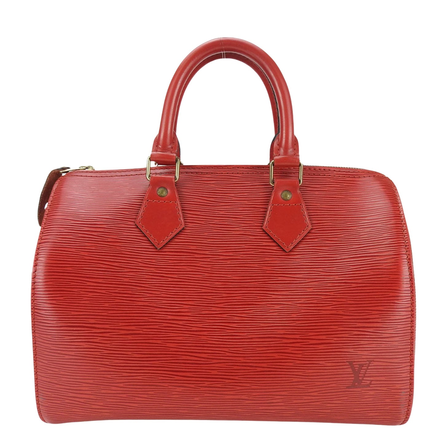 Louis Vuitton Speedy 30 Red Leather Hand Bag