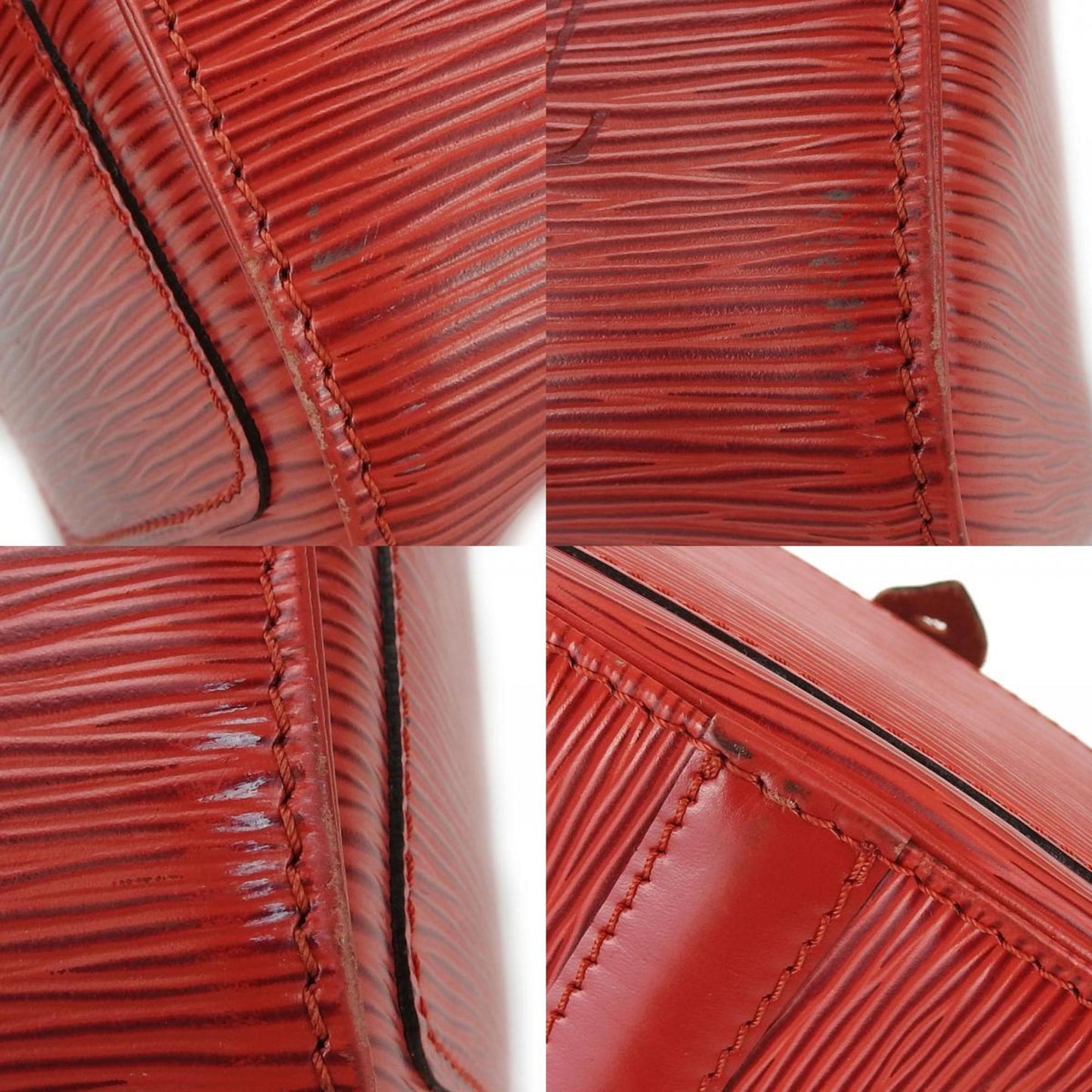 Louis Vuitton Speedy 30 Red Leather Hand Bag