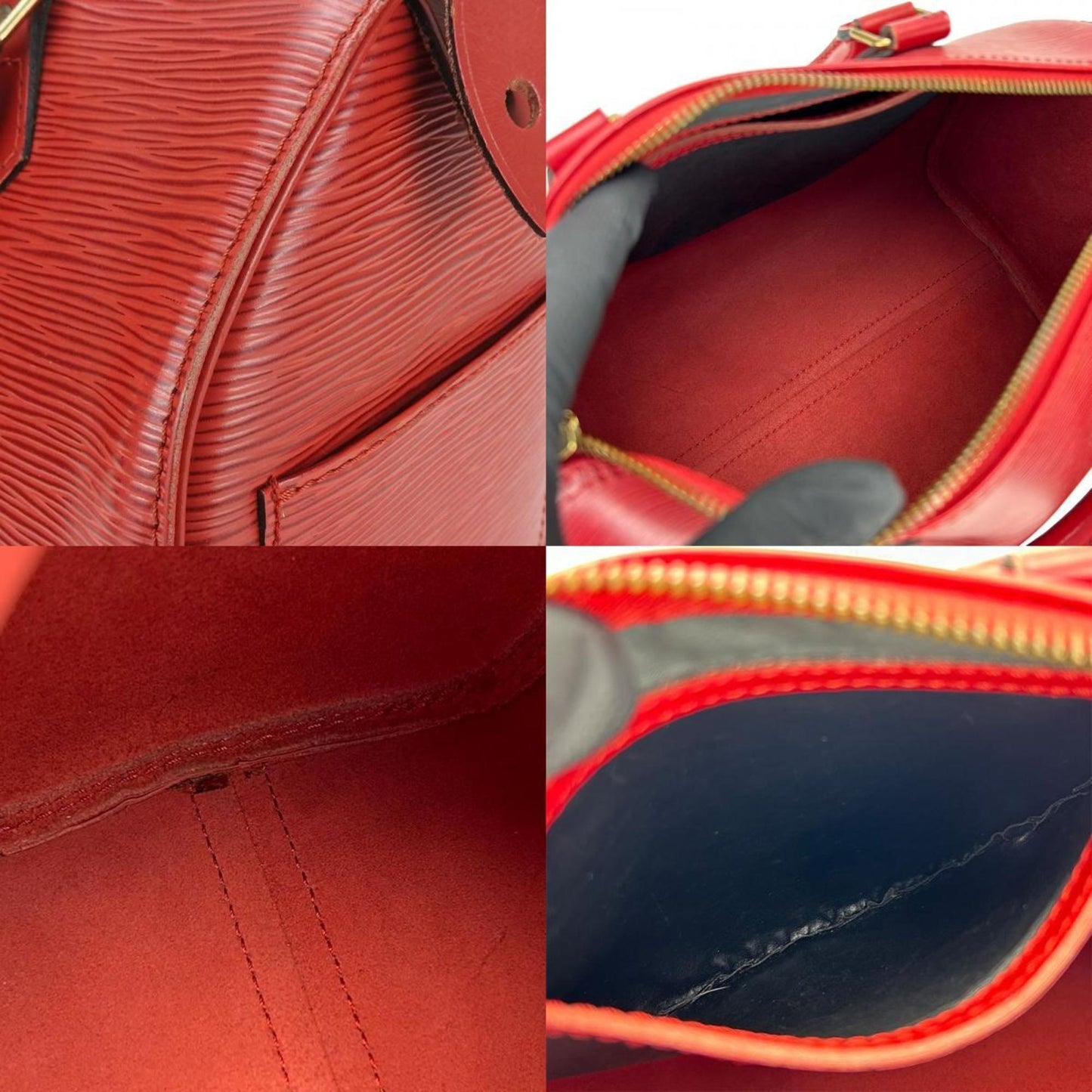 Louis Vuitton Speedy 30 Red Leather Hand Bag