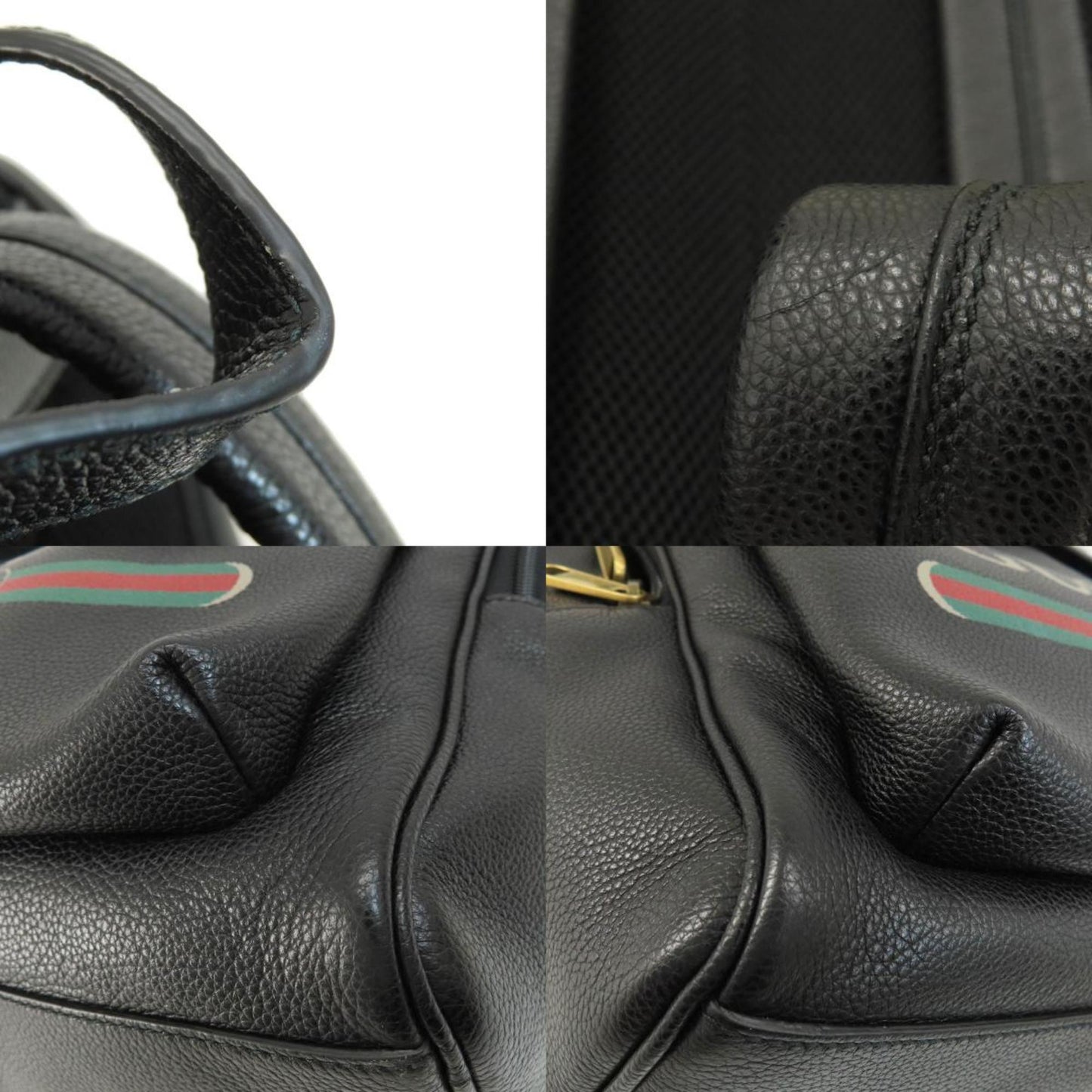 Gucci Ophidia Black Leather Backpack Bag