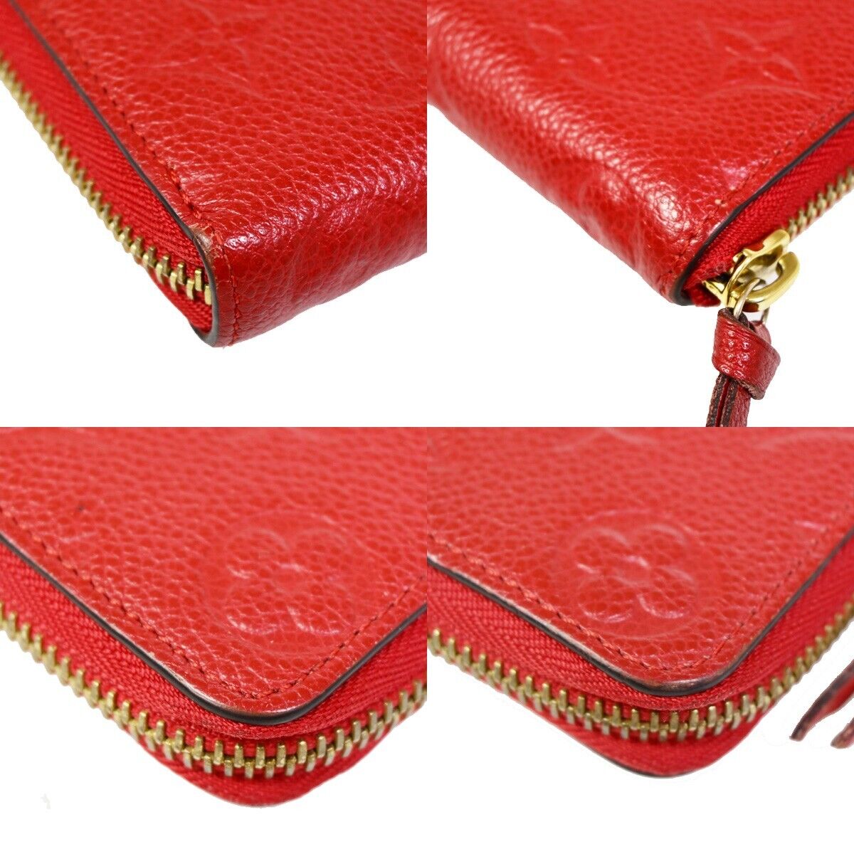 Louis Vuitton Portefeuille Clémence Red Leather Wallet Accessories