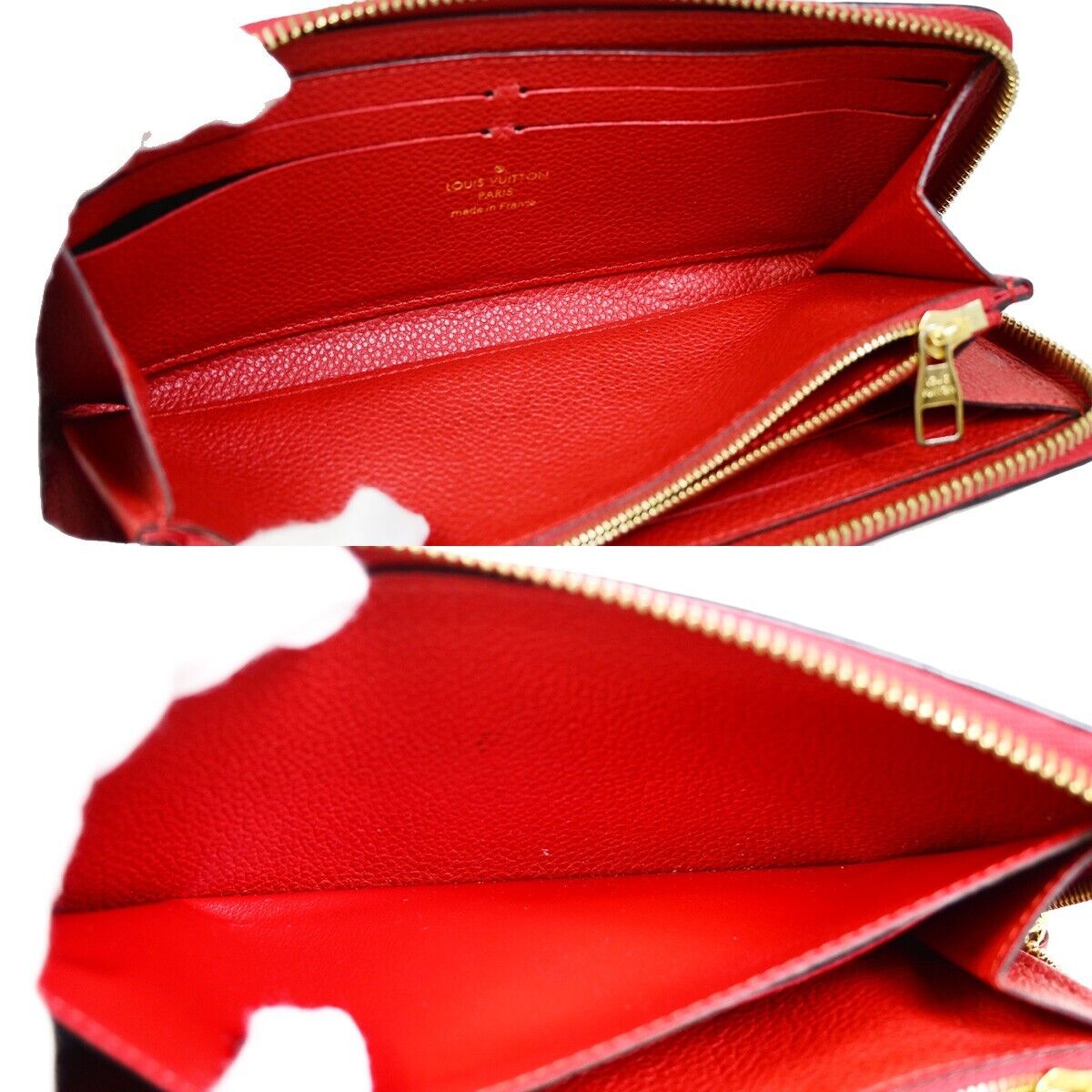 Louis Vuitton Portefeuille Clémence Red Leather Wallet Accessories