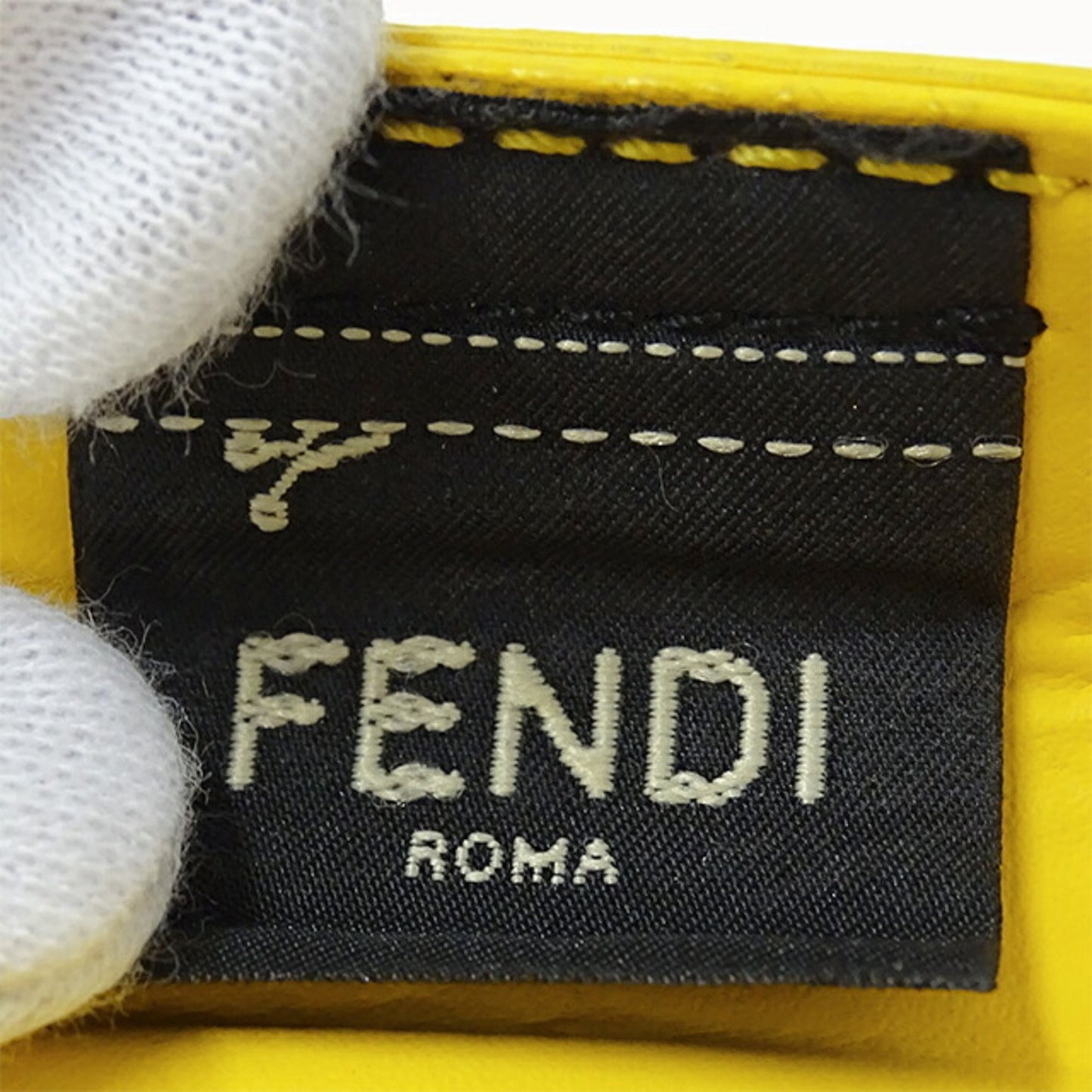 Fendi Panier moyen Yellow Plastic Hand Bag