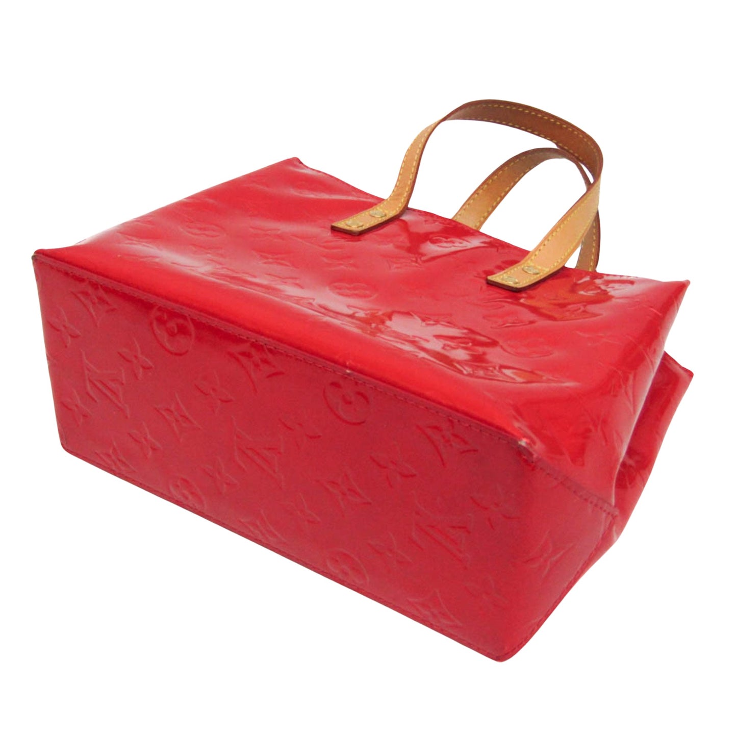 Louis Vuitton Reade Red Patent Leather Hand Bag