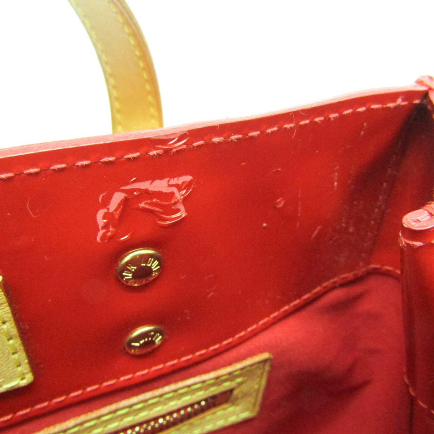 Louis Vuitton Reade Red Patent Leather Hand Bag