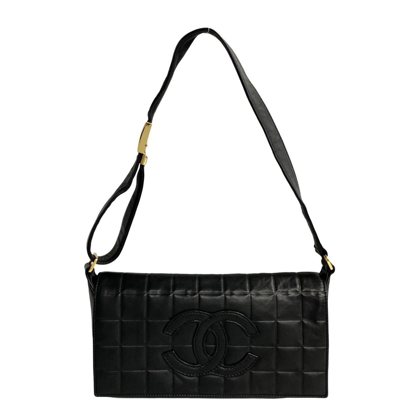 Chanel Chocolate bar Black Leather Hand Bag