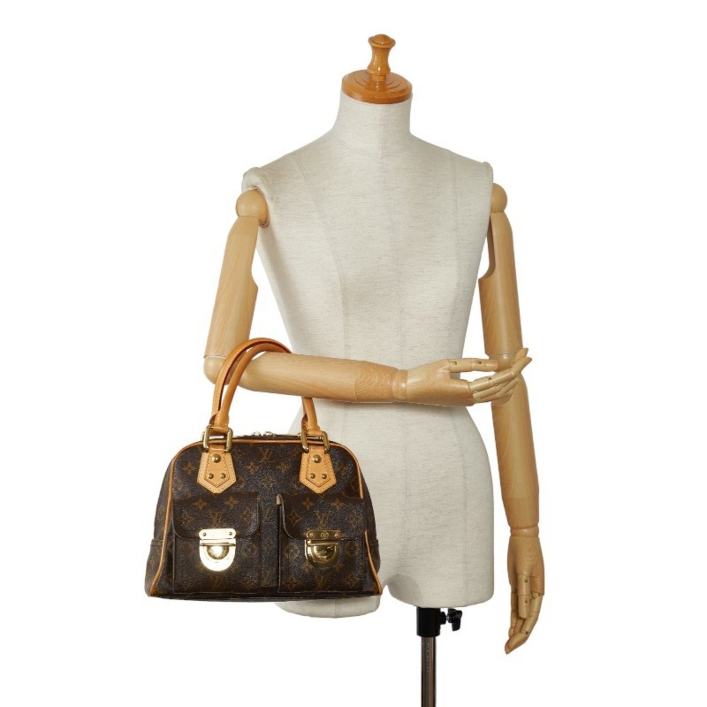 Louis Vuitton Manhattan PM Brown Canvas Hand Bag