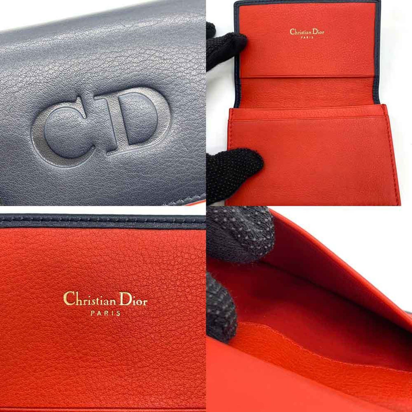 Dior Navy Leather Wallet Accessories