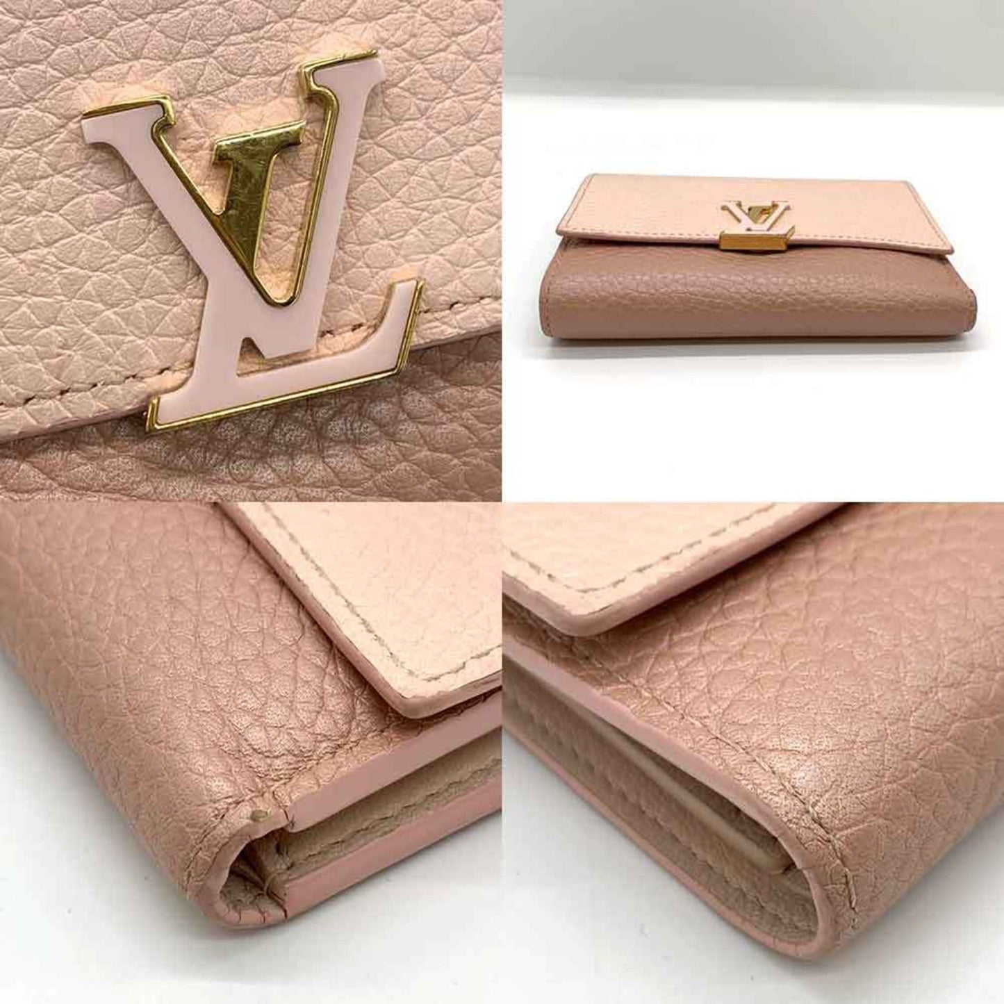 Louis Vuitton Capucines Pink Leather Wallet Accessories