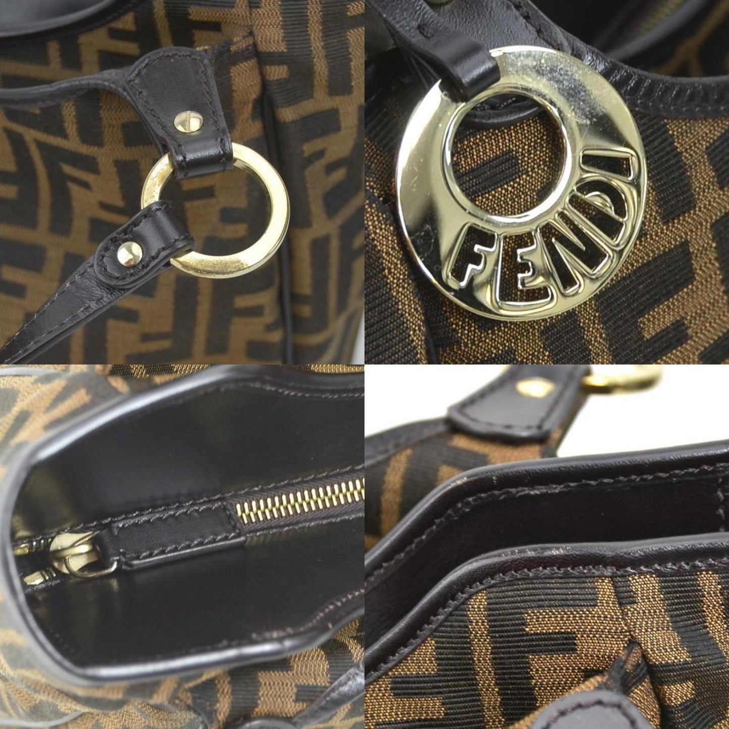 Fendi Zucca Brown Canvas Tote Bag