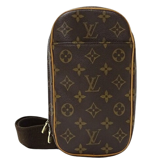 Louis Vuitton Pochette gange Brown Canvas Clutch Bag