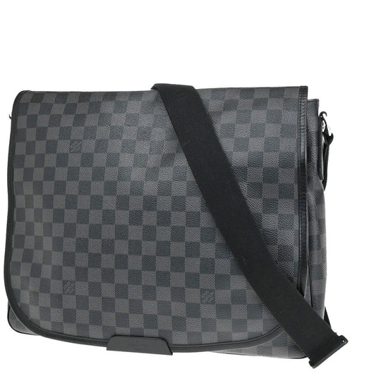 Louis Vuitton Daniel MM Black Canvas Shoulder Bag