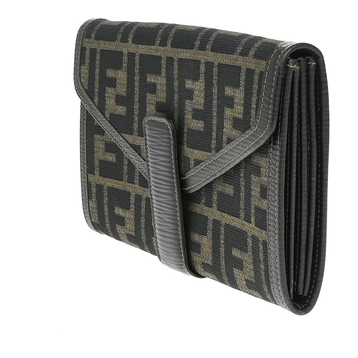 Fendi Zucca Brown Canvas Wallet Accessories