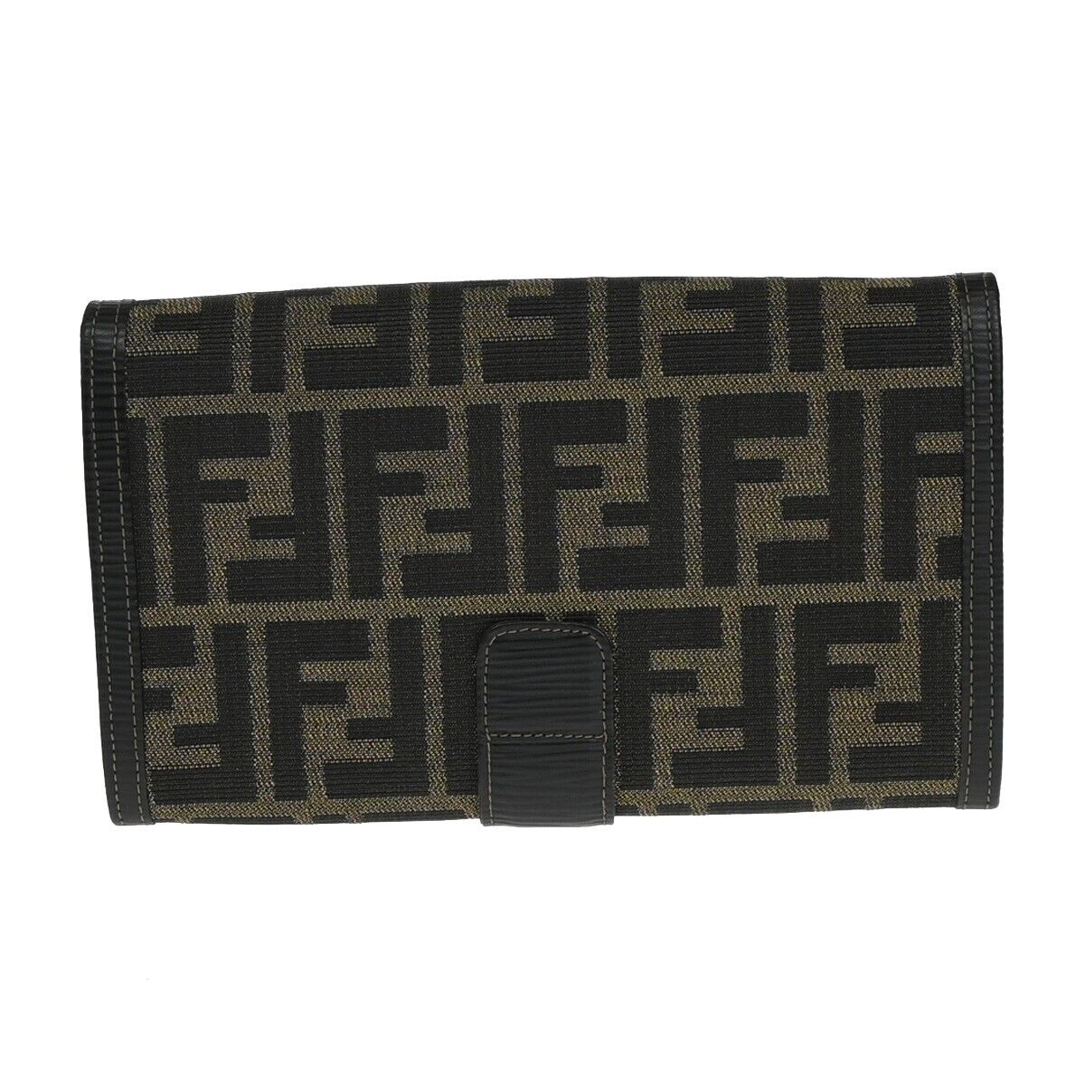 Fendi Zucca Brown Canvas Wallet Accessories