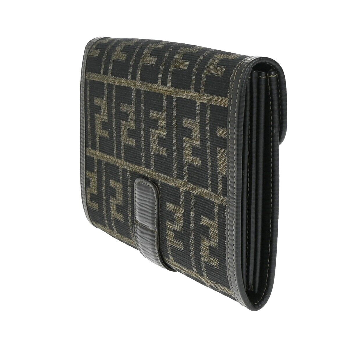 Fendi Zucca Brown Canvas Wallet Accessories