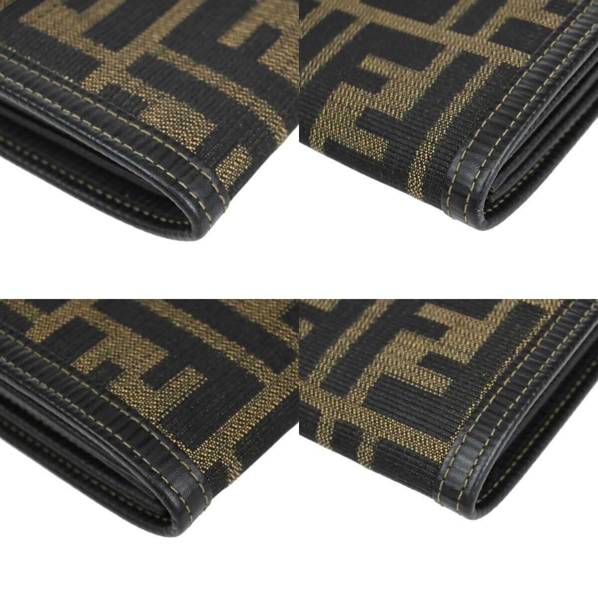 Fendi Zucca Brown Canvas Wallet Accessories