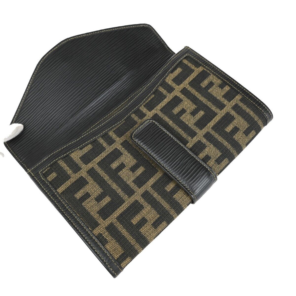 Fendi Zucca Brown Canvas Wallet Accessories