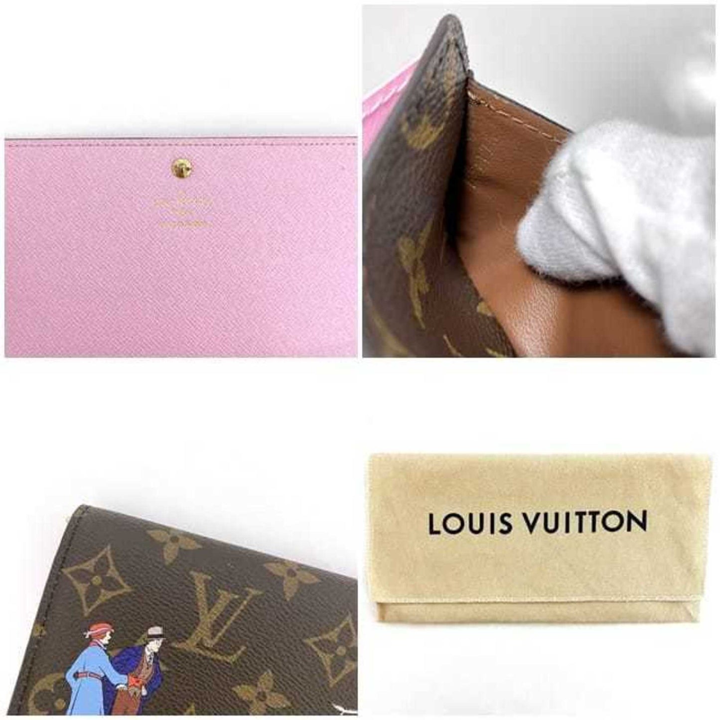 Louis Vuitton Sarah Brown Canvas Wallet Accessories