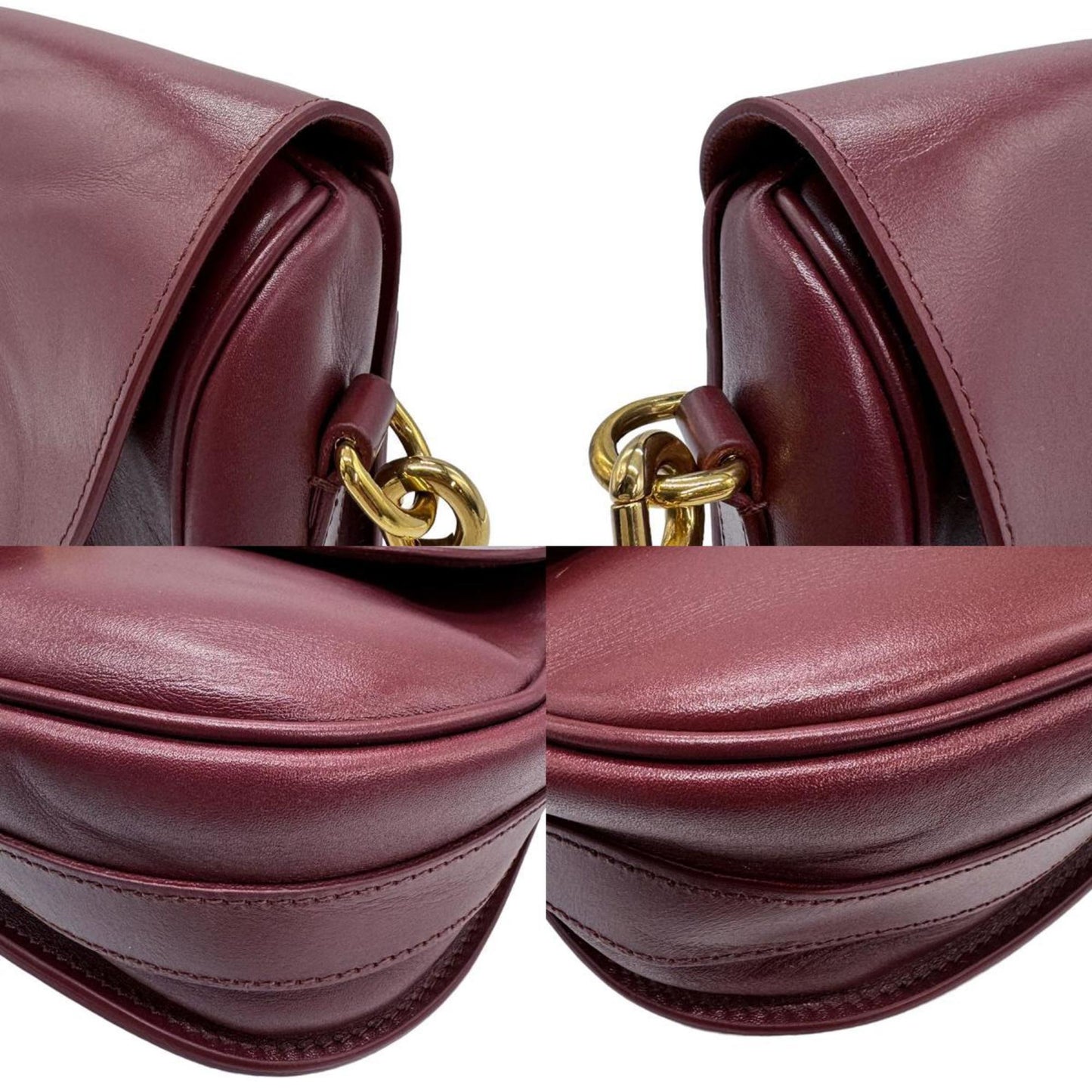 Dior 30 Montaigne Burgundy Leather Shopper Bag