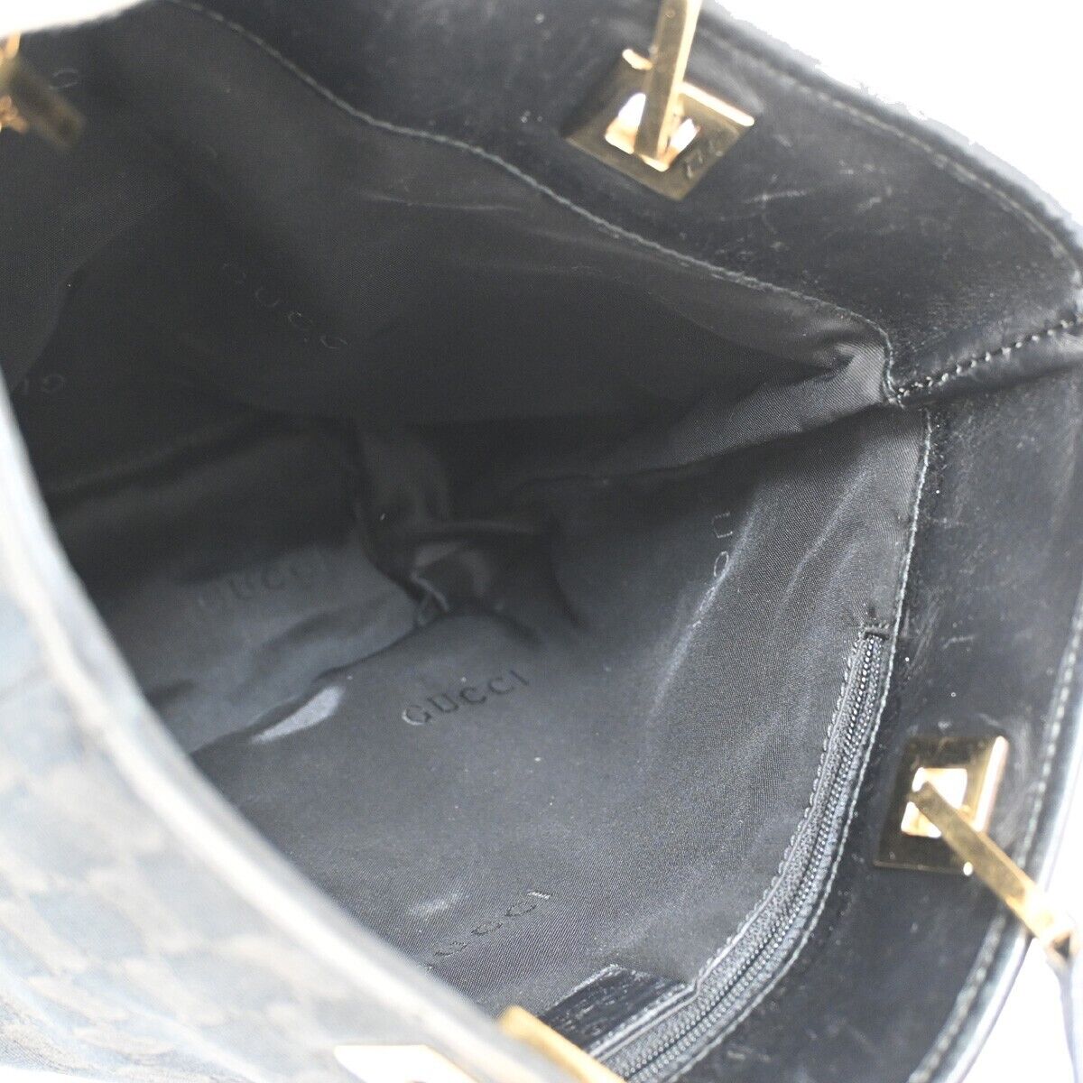 Gucci Black Canvas Tote Bag