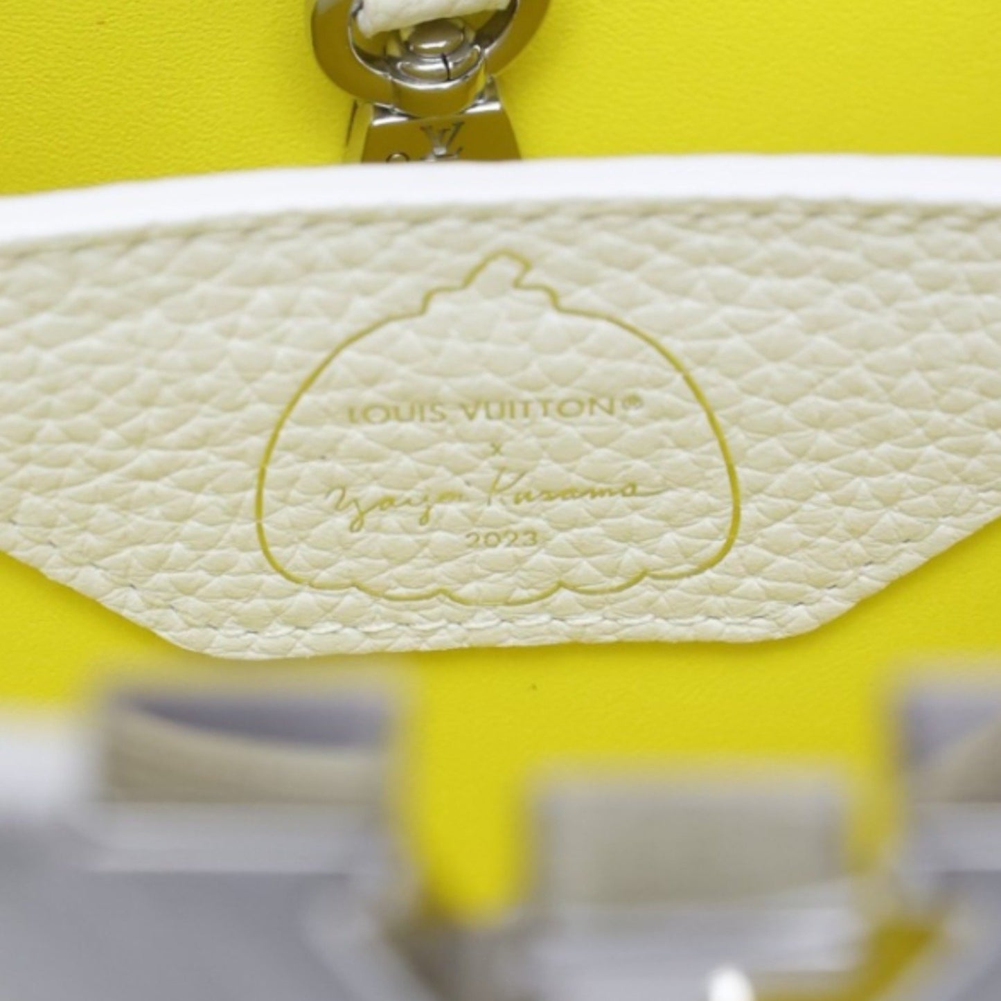 Louis Vuitton Capucines White Leather Hand Bag