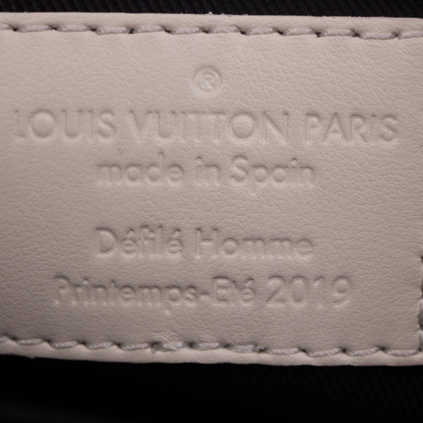 Louis Vuitton Sac Plat White Leather Shoulder Bag