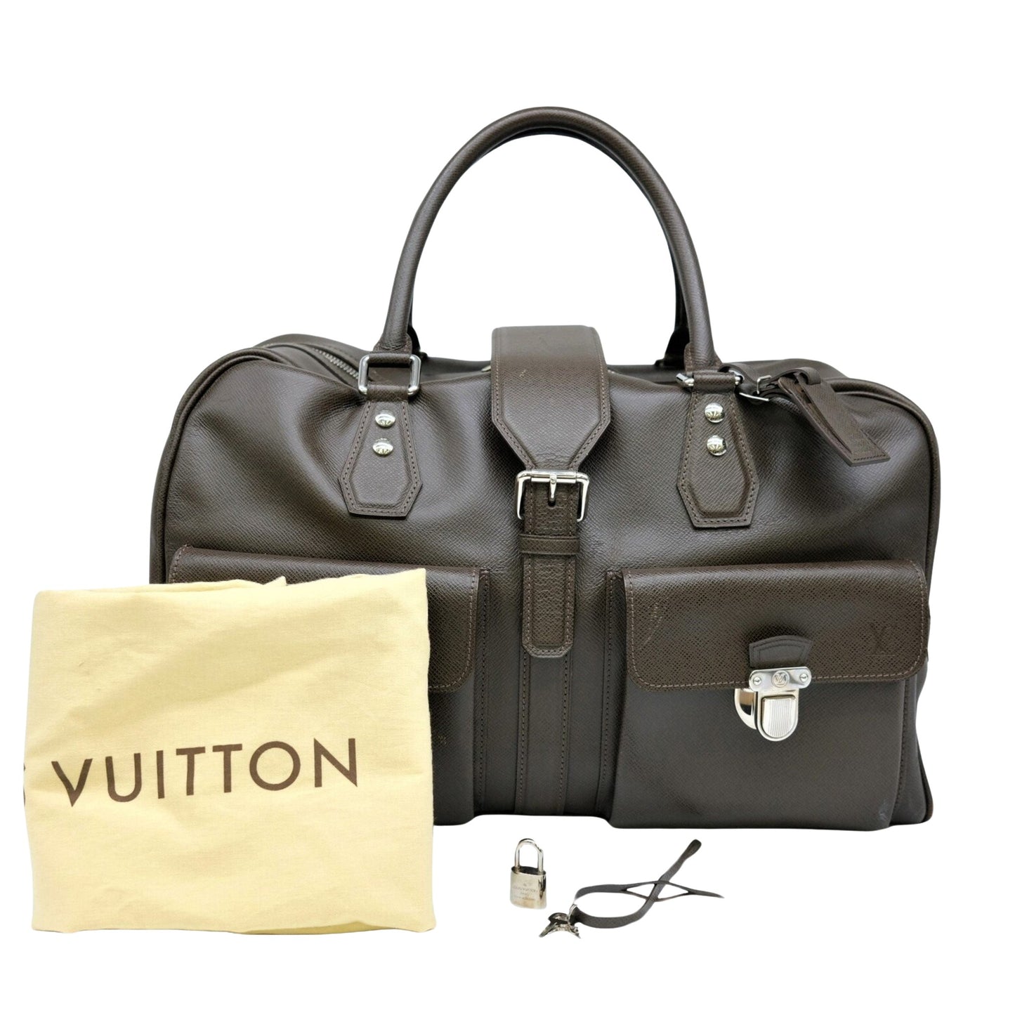 Louis Vuitton Ivane Boston Brown Leather Hand Bag