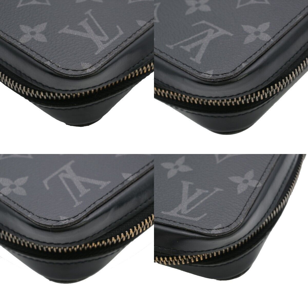 Louis Vuitton Zippy XL Black Canvas Wallet Accessories