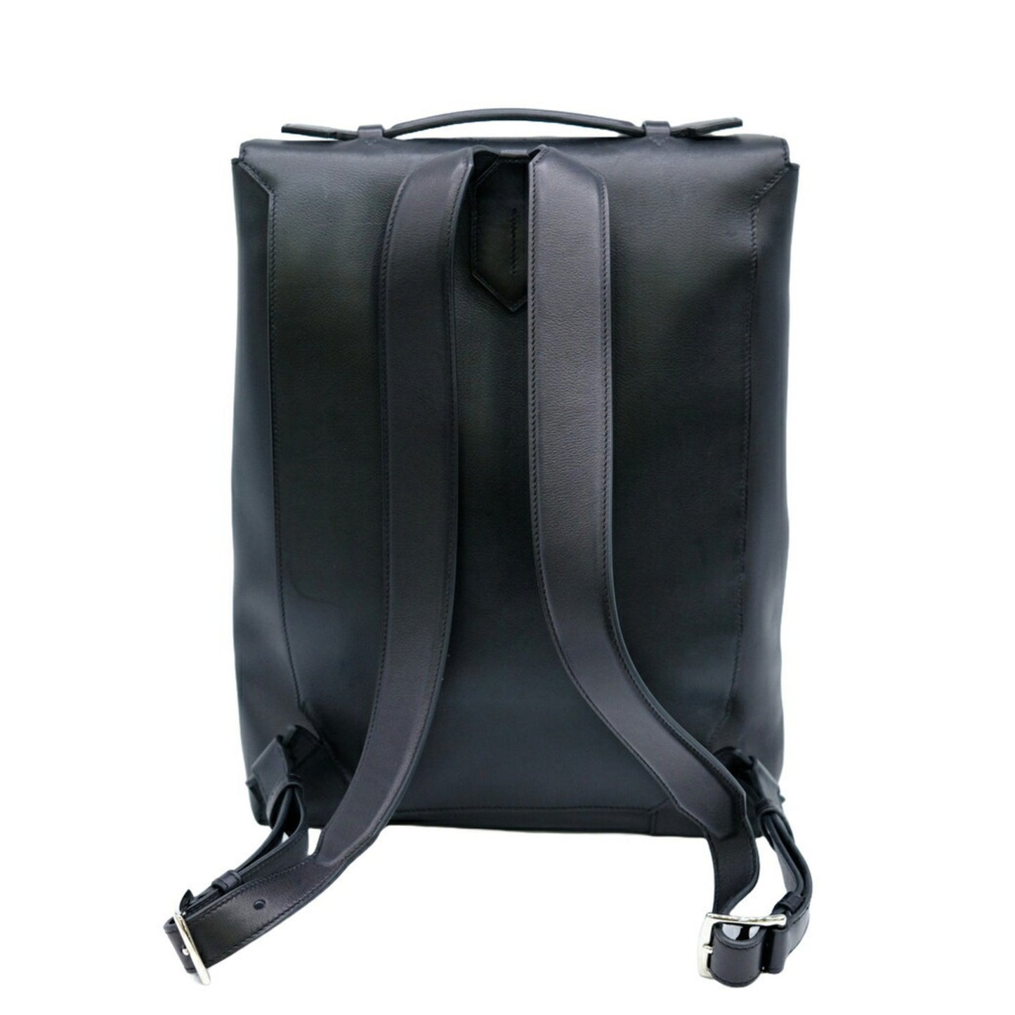 Hermès Black Leather Backpack Bag