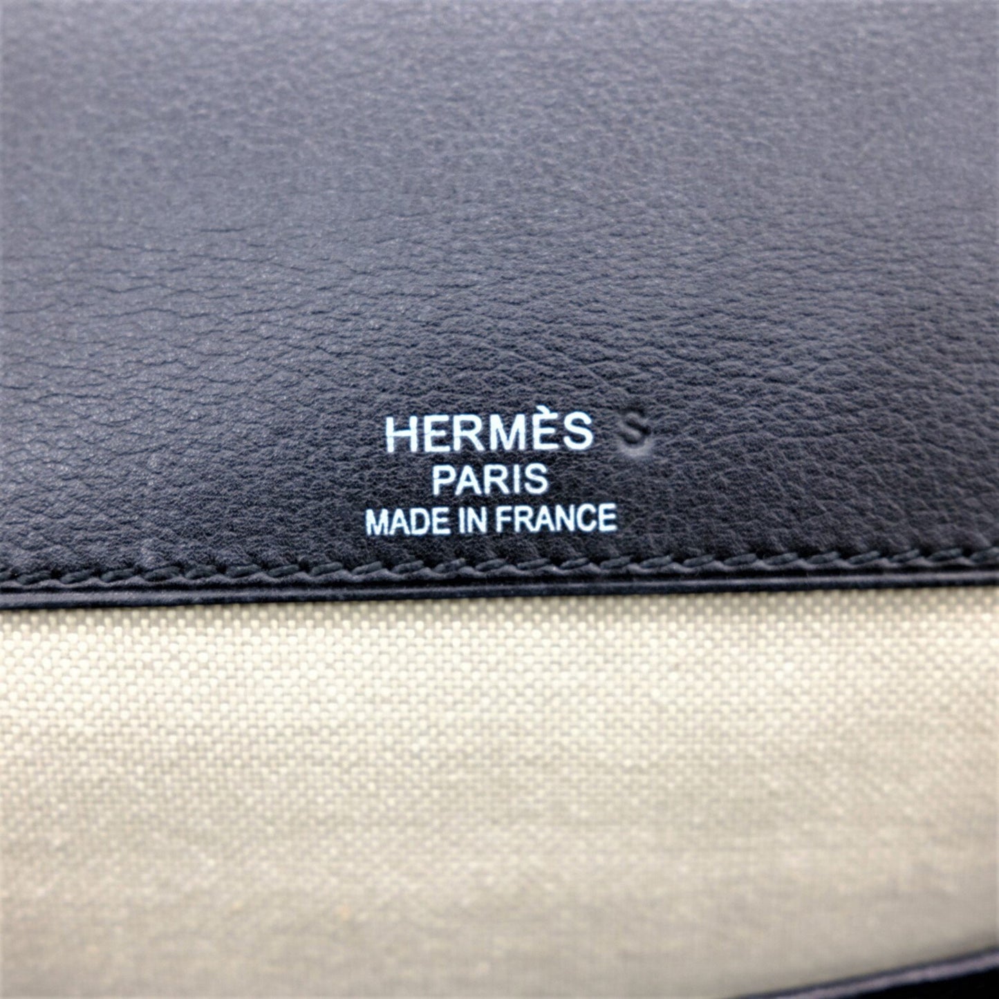 Hermès Black Leather Backpack Bag