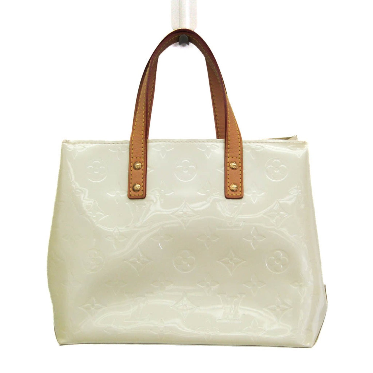 Louis Vuitton Reade Beige Patent Leather Hand Bag