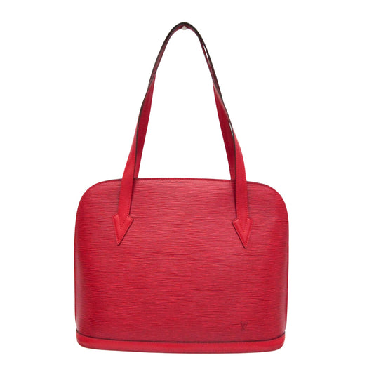 Louis Vuitton Lussac Red Leather Shoulder Bag