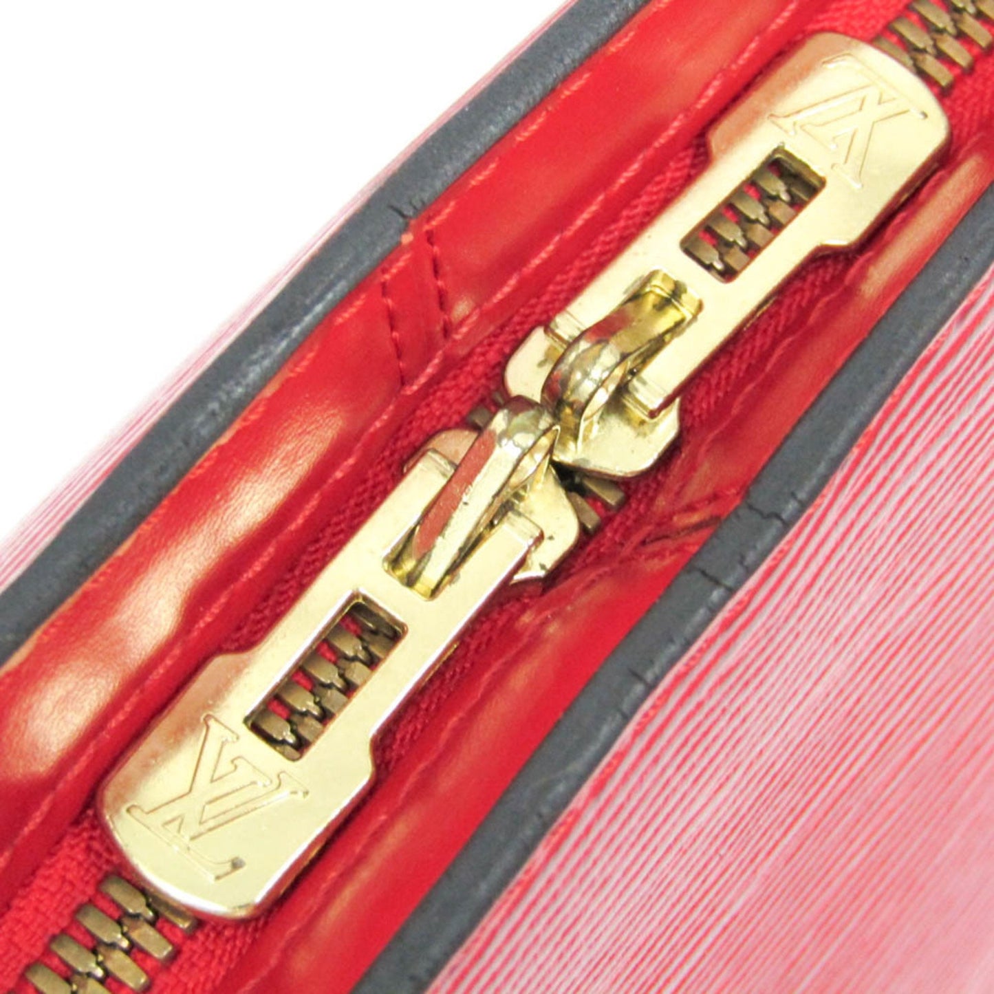 Louis Vuitton Lussac Red Leather Shoulder Bag