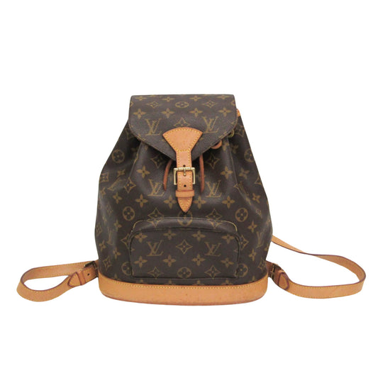 Louis Vuitton Montsouris MM Brown Canvas Backpack Bag